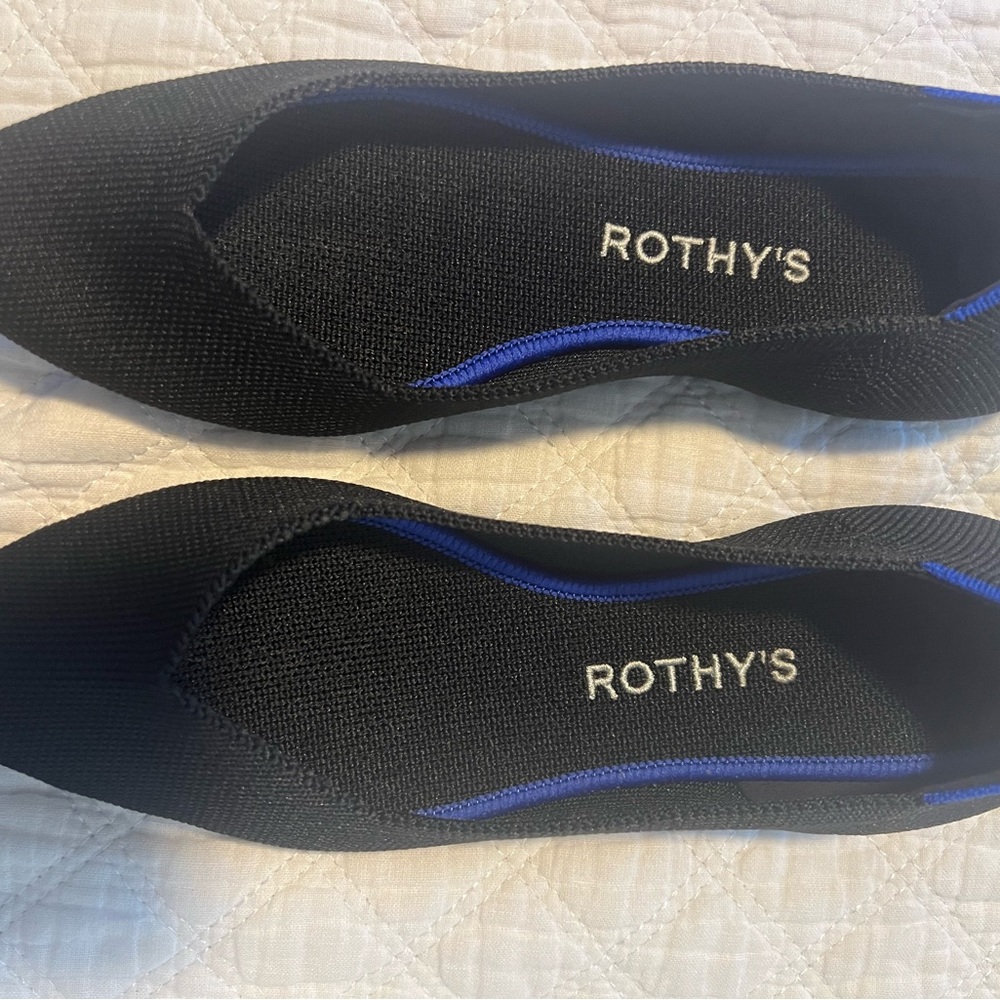 Rothy’s, the Point, black solid, size 7